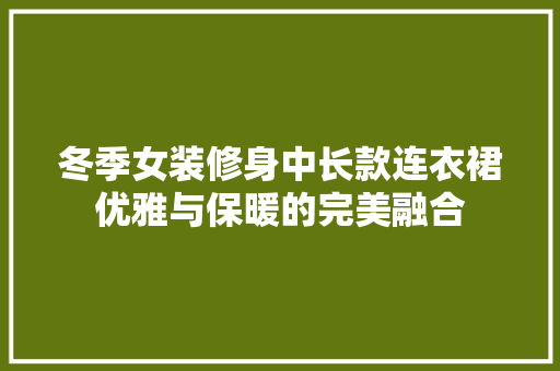 冬季女装修身中长款连衣裙优雅与保暖的完美融合