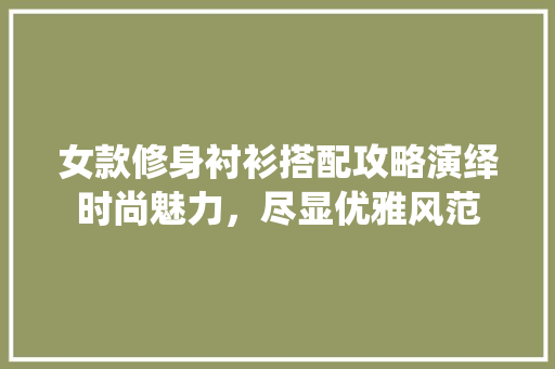 女款修身衬衫搭配攻略演绎时尚魅力，尽显优雅风范