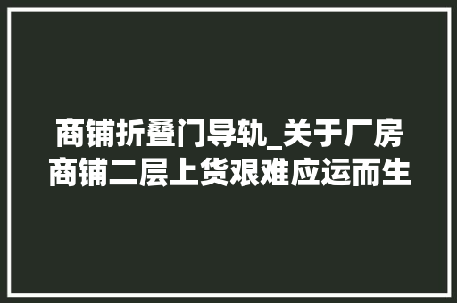 商铺折叠门导轨_关于厂房商铺二层上货艰难应运而生的导轨式升降平台