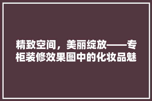 精致空间，美丽绽放——专柜装修效果图中的化妆品魅力