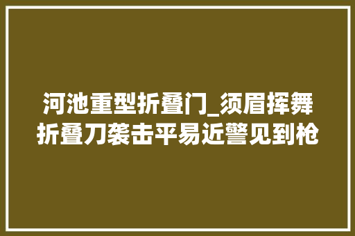 河池重型折叠门_须眉挥舞折叠刀袭击平易近警见到枪口秒怂被制服
