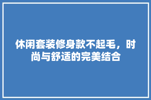 休闲套装修身款不起毛，时尚与舒适的完美结合